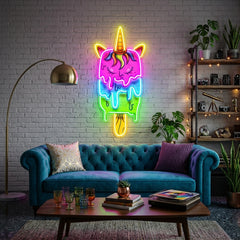 Unicorn Ice Cream LED Neon Sign Light Pop Art