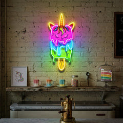 Unicorn Ice Cream LED Neon Sign Light Pop Art