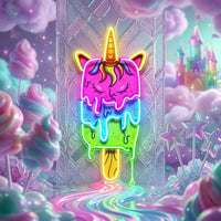Unicorn Ice Cream LED Neon Sign Light Pop Art