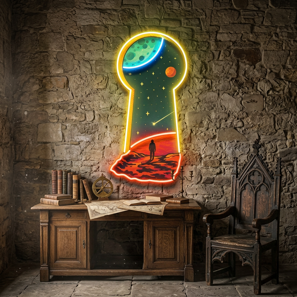 Unlock the Universe LED Neon Sign Light Pop Art