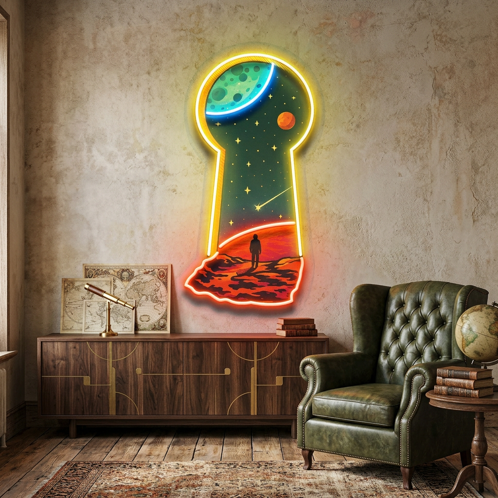Unlock the Universe LED Neon Sign Light Pop Art