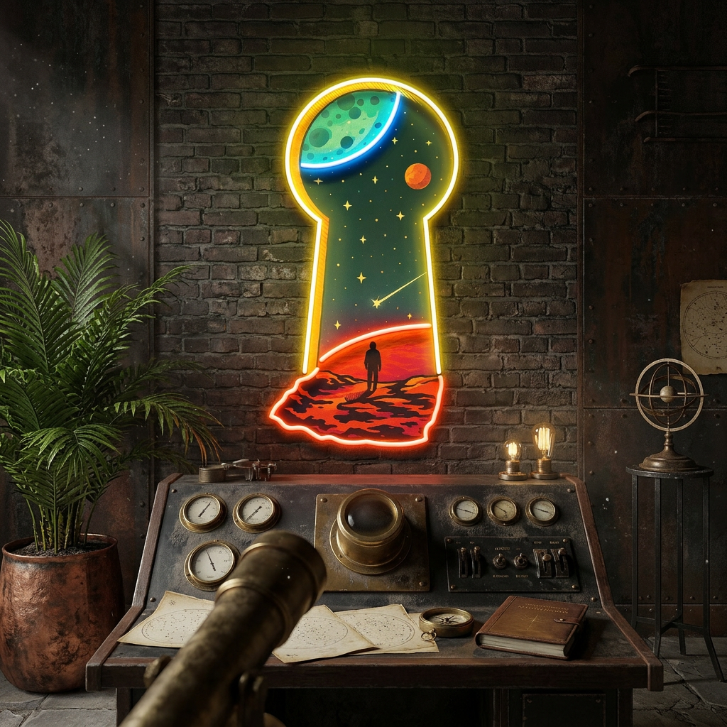 Unlock the Universe LED Neon Sign Light Pop Art