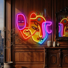 Urban Life Portrait Abstract Art LED Neon Sign Light Pop Art