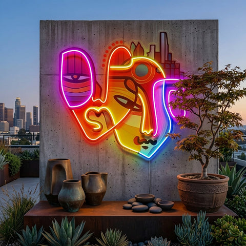 Urban Life Portrait Abstract Art LED Neon Sign Light Pop Art