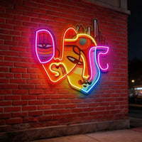 Urban Life Portrait Abstract Art LED Neon Sign Light Pop Art