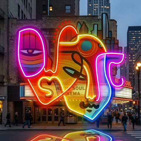 Urban Life Portrait Abstract Art LED Neon Sign Light Pop Art