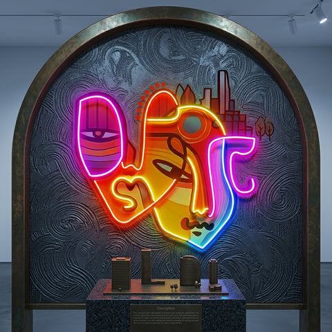 Urban Life Portrait Abstract Art LED Neon Sign Light Pop Art