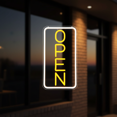 Vertical Neon Open Sign Acrylic Led Open Sign