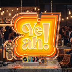 Vibrant Dynamic Colors YEAH LED Neon Sign Light Pop Art