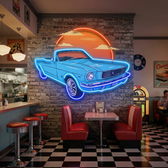 Summer Vintage Car LED Neon Sign Light Pop Art