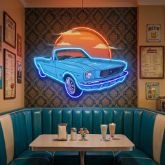 Summer Vintage Car LED Neon Sign Light Pop Art