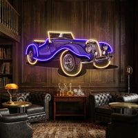 Vintage Classic Car LED Neon Sign Light Pop Art