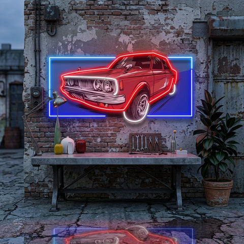 Vintage Old Car LED Neon Sign Light Pop Art