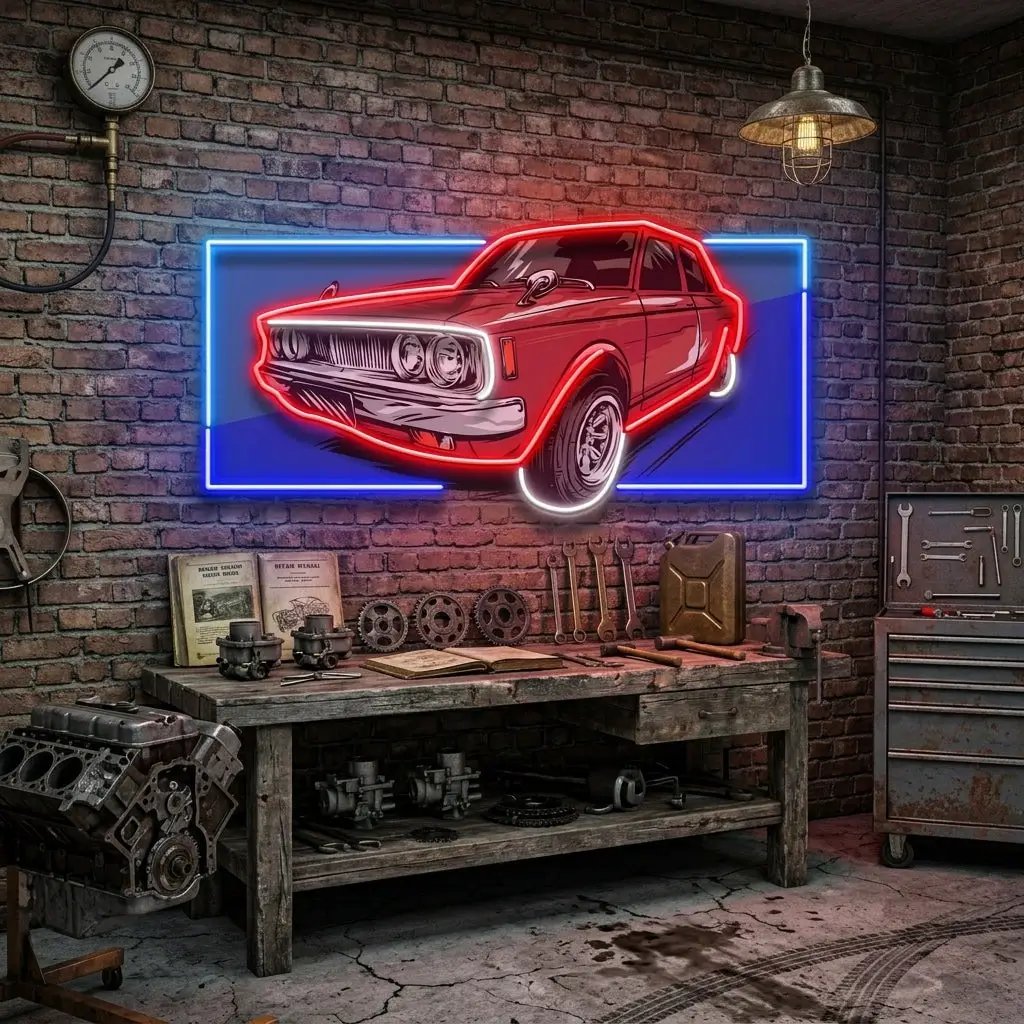Vintage Old Car LED Neon Sign Light Pop Art