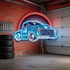 Vintage Pickup Truck LED Neon Sign Light Pop Art