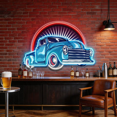 Vintage Pickup Truck LED Neon Sign Light Pop Art