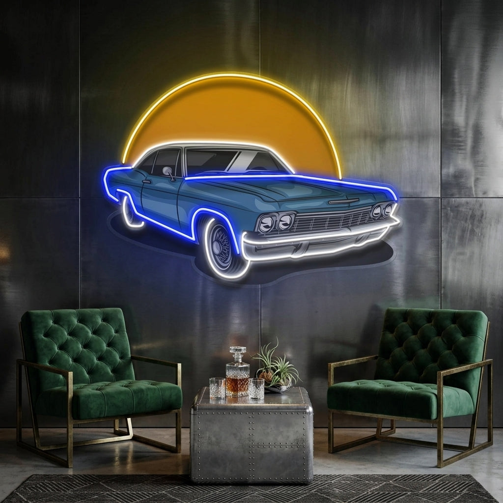 Vintage Retro Car LED Neon Sign Light Pop Art