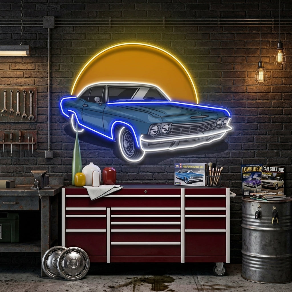 Vintage Retro Car LED Neon Sign Light Pop Art
