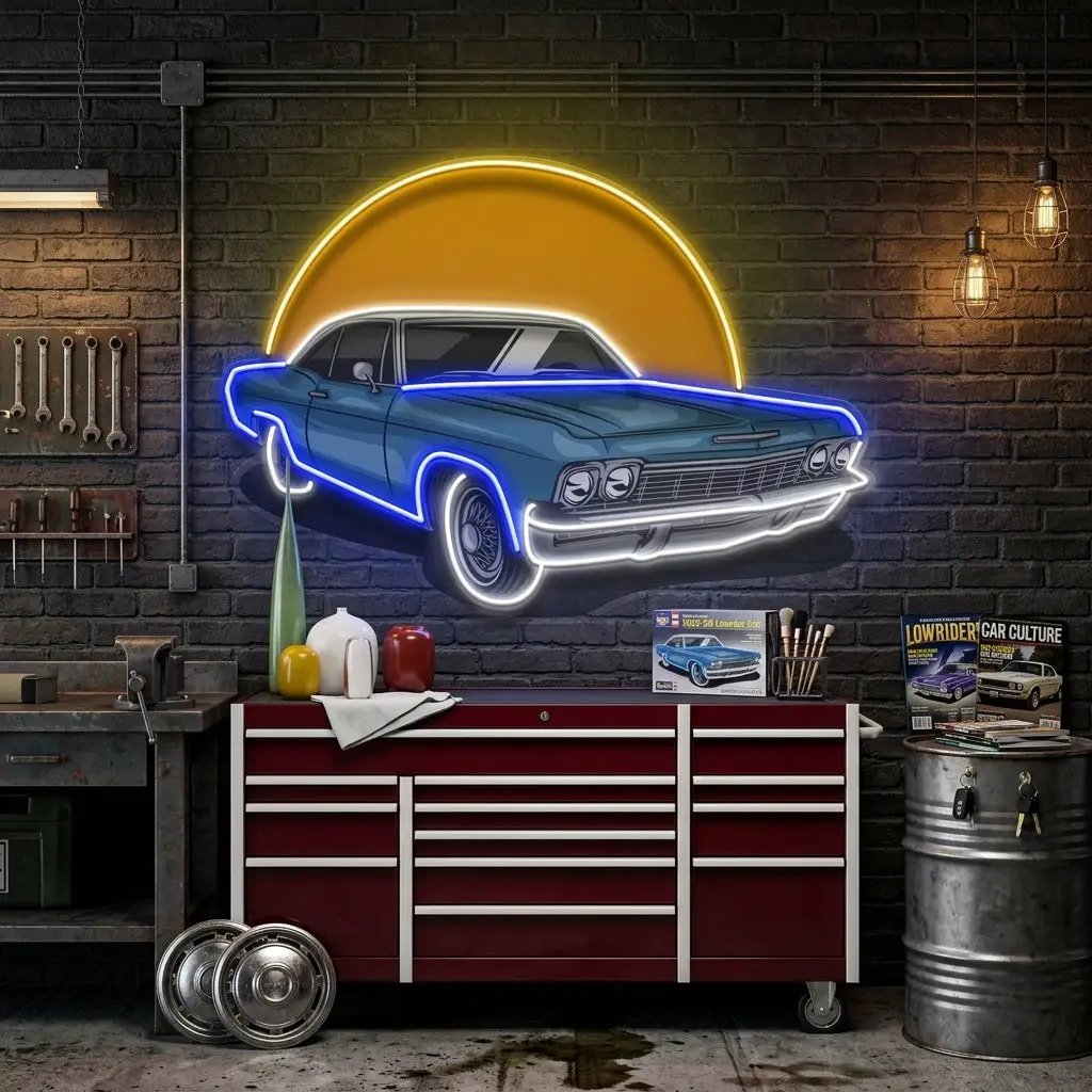 Vintage Retro Car LED Neon Sign Light Pop Art