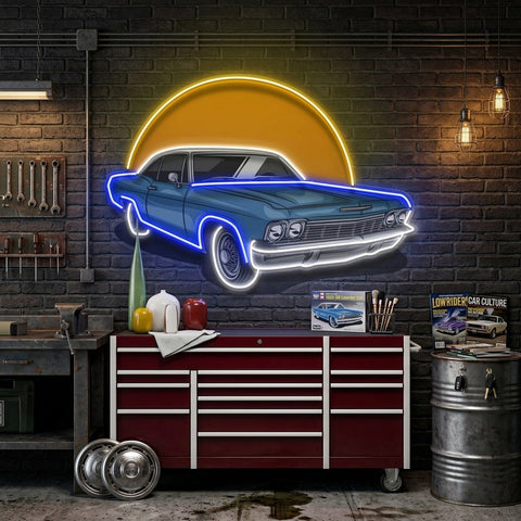 Vintage Retro Car LED Neon Sign Light Pop Art
