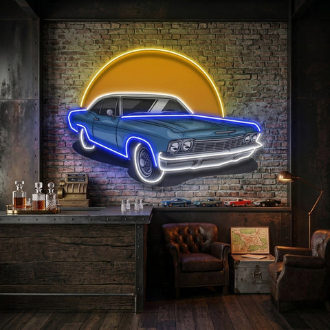 Vintage Retro Car LED Neon Sign Light Pop Art