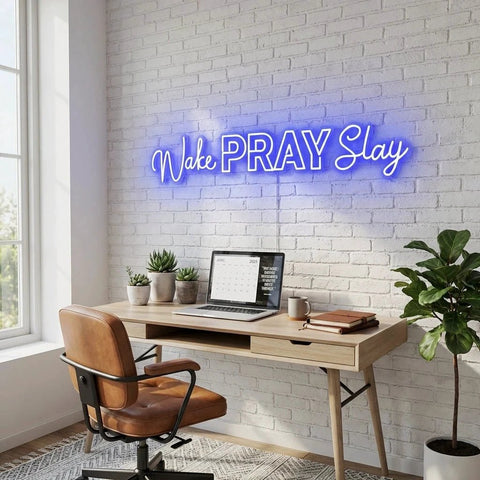 Wake Pray Slay Led Neon Sign Light