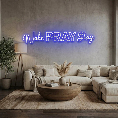 Wake Pray Slay Led Neon Sign Light