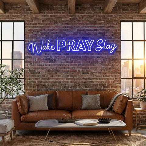 Wake Pray Slay Led Neon Sign Light
