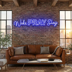 Wake Pray Slay Led Neon Sign Light
