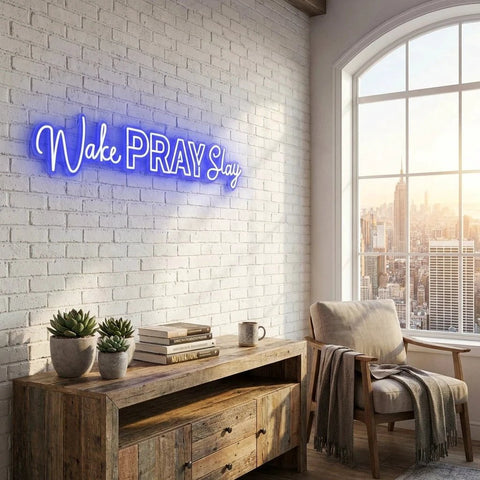 Wake Pray Slay Led Neon Sign Light