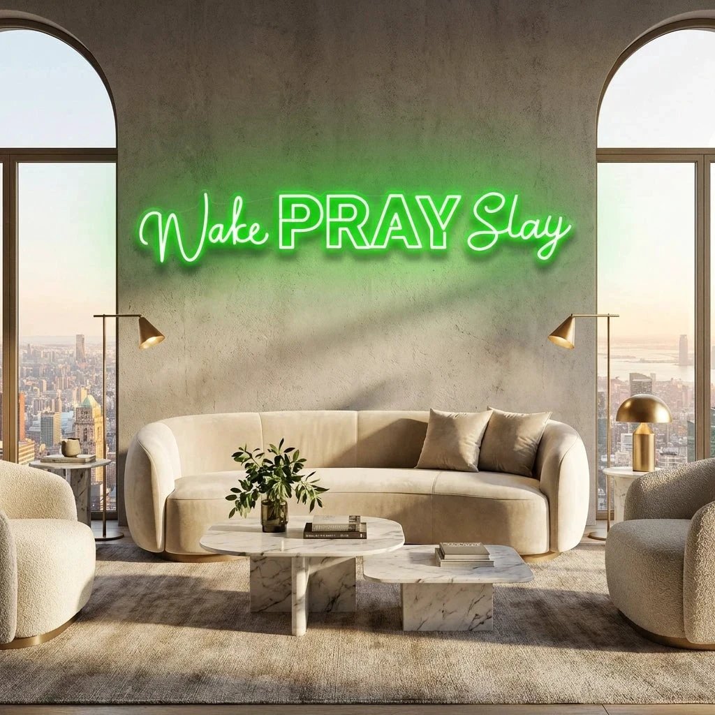 Wake Pray Slay Led Neon Sign Light