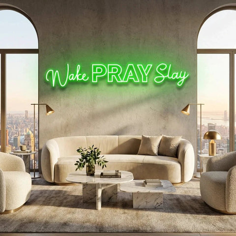 Wake Pray Slay Led Neon Sign Light