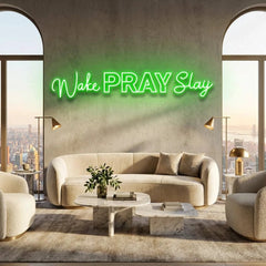 Wake Pray Slay Led Neon Sign Light