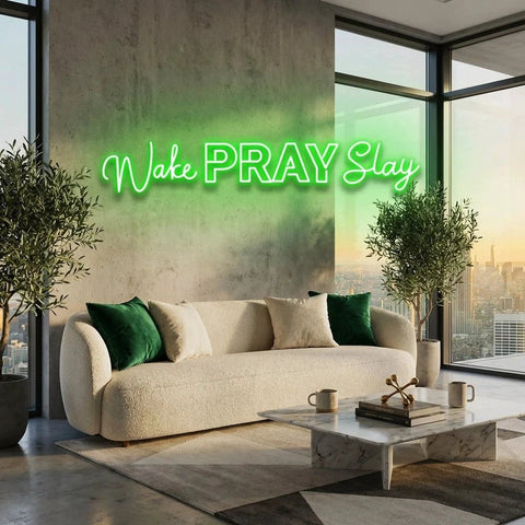 Wake Pray Slay Led Neon Sign Light