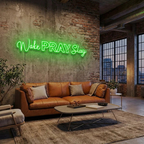 Wake Pray Slay Led Neon Sign Light
