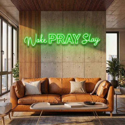 Wake Pray Slay Led Neon Sign Light