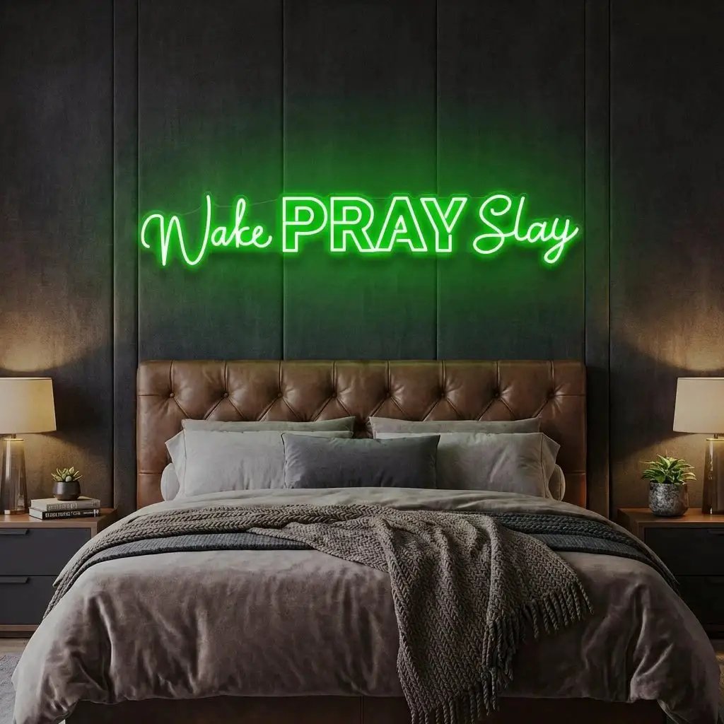 Wake Pray Slay Led Neon Sign Light