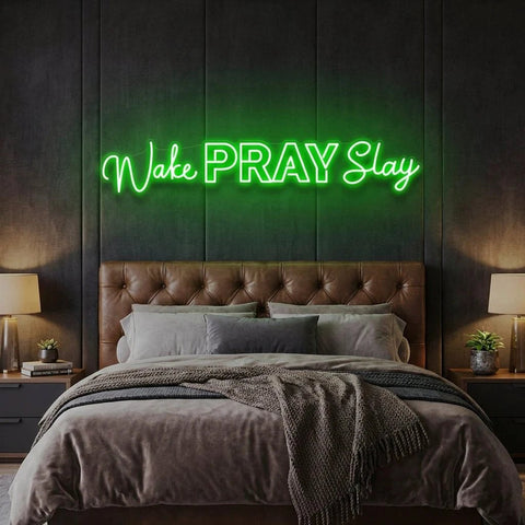 Wake Pray Slay Led Neon Sign Light
