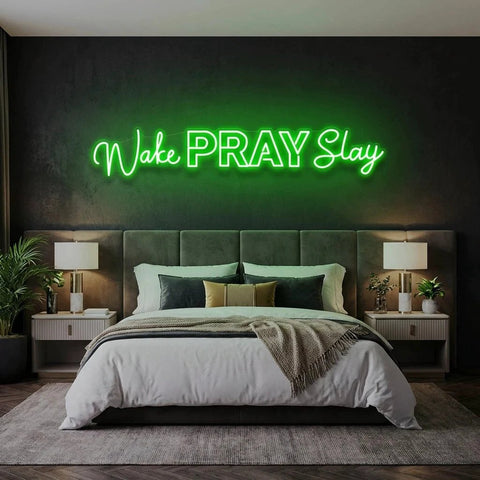 Wake Pray Slay Led Neon Sign Light