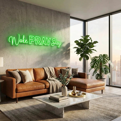 Wake Pray Slay Led Neon Sign Light