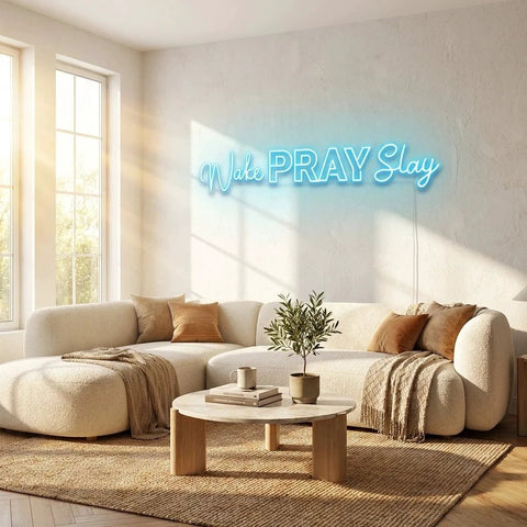 Wake Pray Slay Led Neon Sign Light