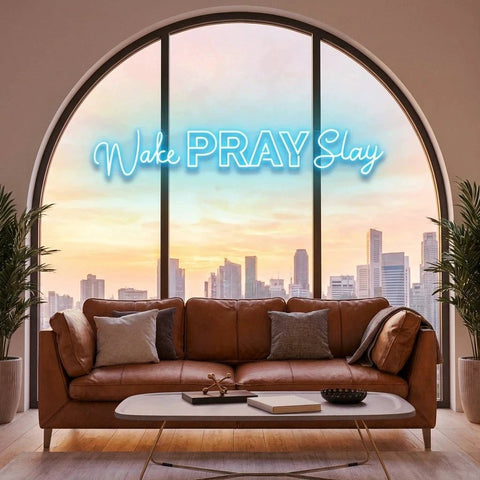 Wake Pray Slay Led Neon Sign Light