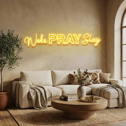 Wake Pray Slay Led Neon Sign Light