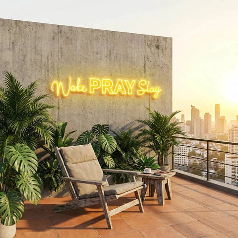 Wake Pray Slay Led Neon Sign Light