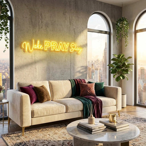 Wake Pray Slay Led Neon Sign Light