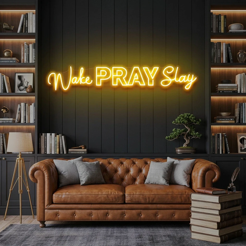 Wake Pray Slay Led Neon Sign Light