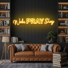 Wake Pray Slay Led Neon Sign Light