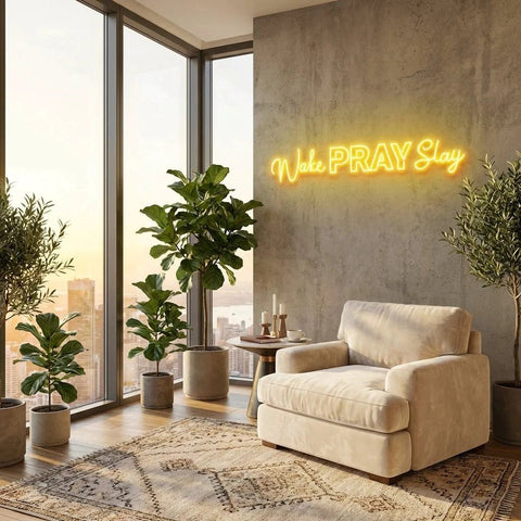 Wake Pray Slay Led Neon Sign Light