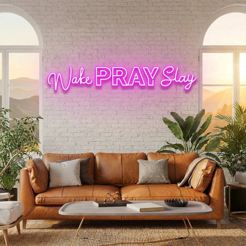Wake Pray Slay Led Neon Sign Light