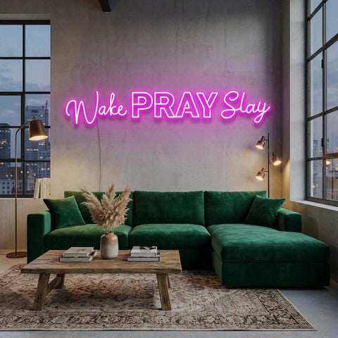 Wake Pray Slay Led Neon Sign Light